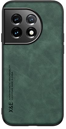 Kepuch Silklike Coque pour Oneplus 11 - Case Housse Étui Plaque de Métal Intégrée pour Oneplus 11 - Vert