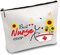 CREATCABIN Beste Krankenschwester Survival Kit Aller Zeiten Leinwand-Make-Up-Taschen Sonnenblumen-Kosmetiktasche Mehrzweck-Federmäppchen Reißverschluss Für Schlüssel Lippenstift Federmäppchen 25x18cm