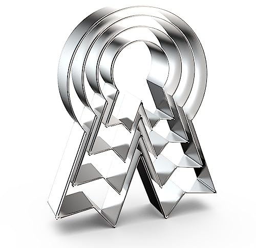 Award Medaille Ausstechformen-Set zum Backen, 5/4/3/2 Zoll, 4-teilig, Edelstahl