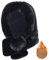 Rayson 2 in 1 Damen Wintermütze Kapuze Kapuzenschal Beanie Ohrschal Winddicht Kälteschutz Mütze Warme Winter Kapuzenschal Neckwarmer Set Schal mit Bommel Ski Ohrenklappe