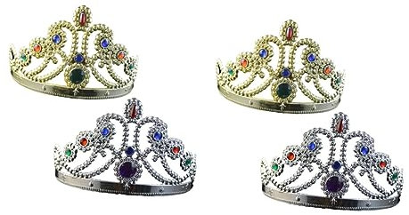 Abaodam 4 Stück Prinz Krone Geburtstagskrone Kleine Krone Party Diademe Bilden Zepter Kleinkind