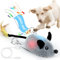 BABORUI Interactive Dog Toys Mouse, Escaping Mice Squeaky Dog Toys with Lights & Auto-Turn, Rechargeable Moving Dog Toys for Small/Medium/Large Dogs & Cats(Grey)