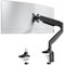 WORLDLIFT Brazo de Monitor de Alta Resistencia para monitores Ultrawide de hasta 45 Pulgadas y 15 kg, Soporte de sobremesa Individual Totalmente Ajustable, VESA máximo 100x100, Negro