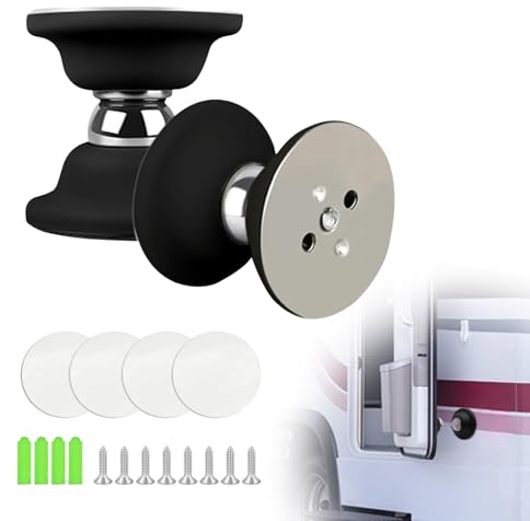 kingsea 2 Stück Magnetischer Türhalter Magnetischer Türverschluss für Wohnmobile, Wohnwagen, Wohnmobile, Wohnmobile, Hält die Tür Offen, Schwarz