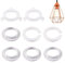 8 Pack Plastic Lamp Shade Reducer Ring,E27 to E14 Lampshade Ring Converter,White Adapter Rings Parts E27 Screw Collar Ring Suitable for Table Floor and Ceiling Lamps Holder Fitting Washer Adaptors