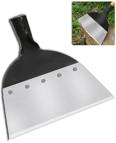 Pelle de Nettoyage de Jardin,Pelle de Jardin Multifonction,Pelle Plate en Acier, Multifonctionnelle en Acier de DéSherbage,pour l'extérieur, Le Jardin, La Ferme(sans Poignée)