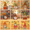BBLIKE Herbstdeko Herbst Fensterbilder - 9PCS Zwerg Erntedankfest Fensteraufkleber Fensterbilder Selbstklebend Thanksgiving Herbstdekorationen Ahornblätter Fenster Sticker für Kinderzimmer