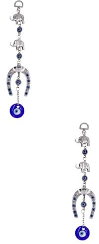 IMIKEYA 2 Stück Blauer Augenanhänger Blaue Augen Hängender Anhänger Elefantenform Türkischer en Segen en