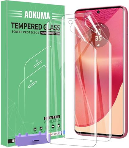 AOKUMA Protections d'écran pour Motorola Moto Edge 50 Fusion,[2 pièces] Film de Protection en TPU Flexible Compatible avec Moto Edge 50 Fusion,HD Transparent,Résistant aux Rayures, Facile à Installer