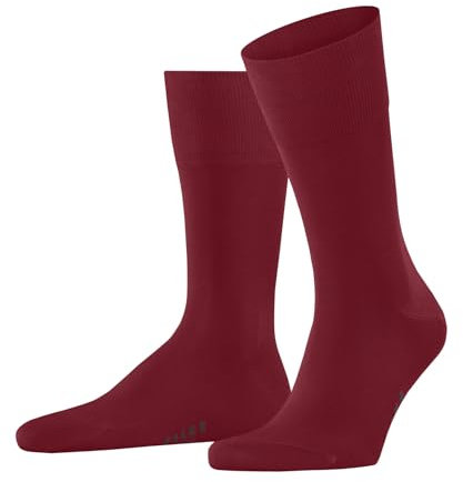 FALKE Tiago M So sostenibili cotone filo di Scozia tinta unita 1 paio, Calzini Uomo, Rosso Peony 8059, 39-40