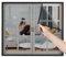 Moskitonetz Fenster Rollo Balkon 90x160cm Schwarz Insektenschutznetz Fliegengitter, Fenster Insektenschutz Netz, weiße Bänder, schützen die Familie vor Insekten