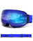 JetBlaze Skibrille Herren Damen OTG Skibrille mit Wechselglas and Riemen für Brillenträger Schneebrille Anti Nebel Snowboardbrille Ski Goggles Kompatibler Helm Sphärisch Verspiegelt Blaue Linse