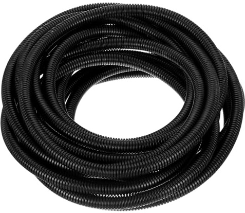 sourcing map Wire Loom Tubing 8M - 10mm, Wire Conduit Hose Cord Protector Cable Sleeves Flexible Electrical Wire Cover