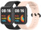 Amzpas 2 Stück Armband für Redmi Watch 2 Lite & Xiaomi Mi Watch Lite - Silikon Sport Ersatzarmbänder für Damen und Herren (Schwarz/Rosa)
