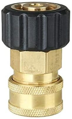 SANTUO Pressure Washer Adapter M22 Female to 1/4, 14mm Inner Diameter Pressure Quick Plug Brass Internal Thread, Quick Connect Socket Hose Pipe Connecting Parts for Washer Gun and Hose