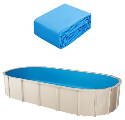 VEVOR Ovale Poolfolie, 500 x 300 x 120 cm, Innenfolie, Ersatzfolie, Innenhülle, Schwimmbadfolie, Folie aus Standard-Vinyl, verschleißfest, für Aufstellpools mit 120 cm hohen Wänden, einfarbig