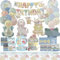 Kinder Geburtstag Party Set, Geburtstagsdeko, Partygeschirr Set Party Deko Geburtstag, Tortendeko Cake Topper, Birthday Decorations Set