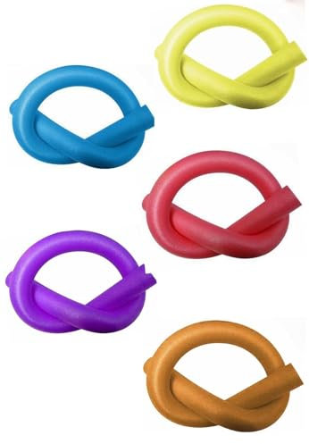 (Set 2 Pezzi Colore Casuale) Tubo Churro Tubolo Bastone Cavo Noodle Galleggiante 150 x 6 Cm Mare Piscina Nuoto Fitness in Schiuma Polietilene Espanso Sport Acquatici