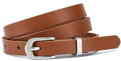 Frentree Ledergürtel Damen, MADE IN GERMANY 1,5 cm schmaler Echtleder Gürtel, für Kleid und Anzughose, 100% Leder