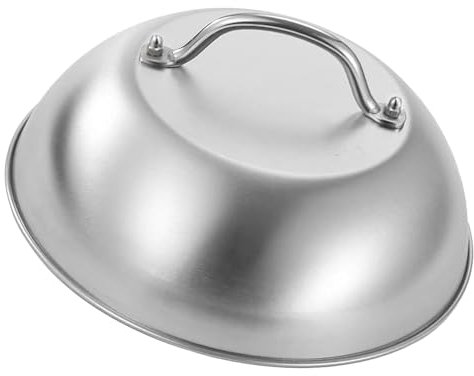 Basting Cover – Grill Dome Lid, Outdoor BBQ Top | Heavy Duty Round Steam Cap, Heat Retention Shield for Smoker Griddle Station, 2-Pack Melting Dome for Kitchen Cookware, Camping Food Prep, Patio Picni