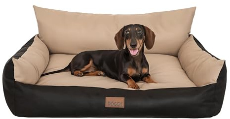 Bjird Hundebett Grosse Hunde Wasserdicht - Hundedecke Sofa, Hundebett Mittelgroße Hunde - Joker Waschbares Hundesofa mit Herausnehmbarem Kissen - Oeko-Tex Hundekissen Dog Bed 64x49 cm Beige L