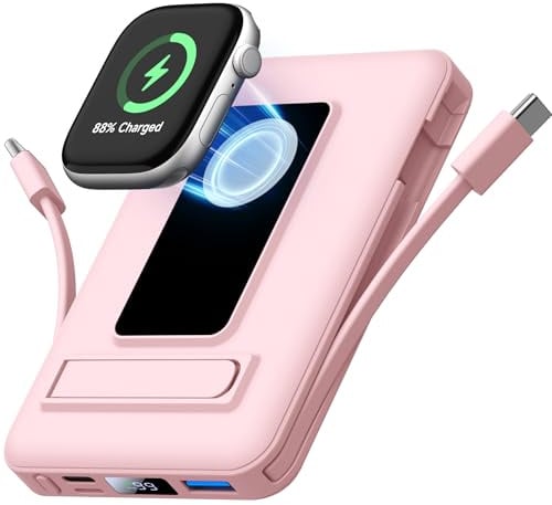 Vexnara per Magsafe Powerbank, 10000mAh Caricatore Portatile Magnetico Power Bank per iPhone, Ricarica Rapida da 20W Batteria Esterna con Display LED per iPhone Air/17/16/15/14/13/12/Apple Watch