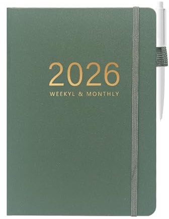 2026 Planer, A5 Journal Goals Tracker, Monatsplaner Kalender für Studium, Arbeitsplatz, Geschäft, Zuhause, Abschlussfeier, Meeting, Reisen, Schule, College