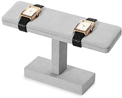 Oirlv Mikrofaser Uhrenständer,Uhrenhalter | Schmuckständer,Watch Stand,Schmuck Armband Organizerständer(Grau)