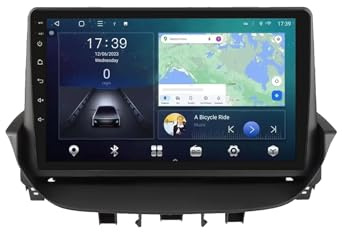 Android 15 2 DIN Radio de Coche 9 Pantalla táctil para Renault Laguna 2 2001-2007 con Cámara Trasera/GPS/WiFi/FM/BT/USB/Mandos Volante/Carplay/Reproductor Multimedia/Car Stereo(RS20 2+32G)