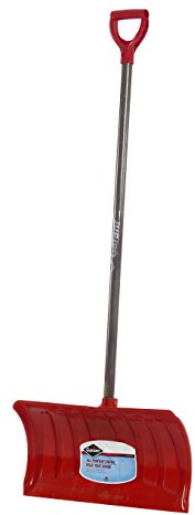 Garant NPP21KD Nordic 21-Inch Poly Blade Snow Pusher, Hardwood Handle, Red