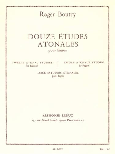 12 ETUDES ATONALES BASSON