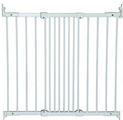 BabyDan FlexiFit, 67-105,5 cm, Puerta de Escalera/Barrière pour bébé/Puerta de Seguridad Extensible y Flexible, Metal, Blanco, Hecho en Dinamarca - (Puerta para Mascotas/Puerta para Perros)