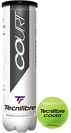Tecnifibre Unisex-Adult Tennisbällen Court, Gelb, EU