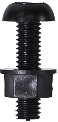Genuine 100 Pairs Black Number Plate Bolts & Nuts 22 mm Car Van Truck Bike - ...