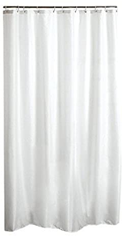 douceur d'intérieur, Rideau de Douche (180 x 200 cm) Vitamine Blanc, PEVA