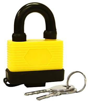 Rolson 66514 Weatherproof Padlock, Black, 50 mm