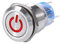Keenso 19mm 12V-24V Auto Power Druckschalter wasserdicht Metall LED-Tastenschalter selbstsichernde Rast Druckknopf Schalter 1NO1NC(Rot)