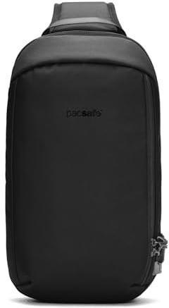 Pacsafe Vibe 325 - Anti-Diebstahl Cross-Body-Bag, Umhängetasche, Sling Bag, Schwarz/Jet Black