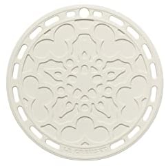 Le Creuset Sottopentola rotondo French, Silicone, Resistente al Calore fino a 250° C, diameter 20 cm, Meringue, 42401207160000
