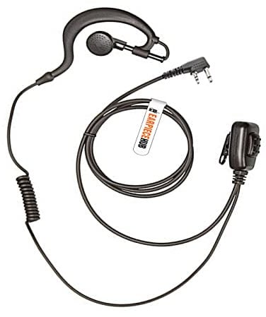 G Shape Radio Earpiece Compatible with ICOM Portable IC-V8 V80 V80E V82 V85 F4026 F3G F4G F11 F11S F14 F14S F21 F21S F24 F24S 2-Pin Walkie Talkie FBI Headset