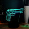 Jinson well 3D pistole gewehr Waffe gun Lampe optische Illusion led Nachtlicht, 7 Farbwechsel Tisch Schreibtisch Dekoration Lampen Acryl Flat ABS Base USB Spielzeug