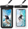 JOTO 2 Pochettes Étanches Smartphone Certifiée IPX8 iPhone 16/15/14/13/12/11 Plus Pro Max, Redmi Note 13/13 Pro 12 A3, Galaxy A15 A35 A25 A54 A55, Housse Étanche Jusqu'à 7 Pouces -Noir+Clair