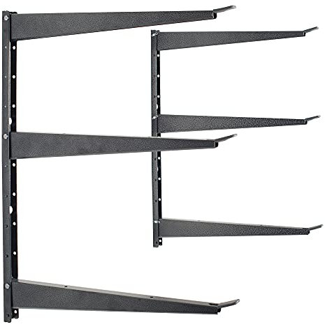 Heavy Duty Wood and Lumber Storage Rack, Holds Up To 480 lbs - Easy to Install Mounted Rack With Steel Construction for Indoor & Outdoor Storage Solution For Garage, Basement & Pantry by Delta Cycle