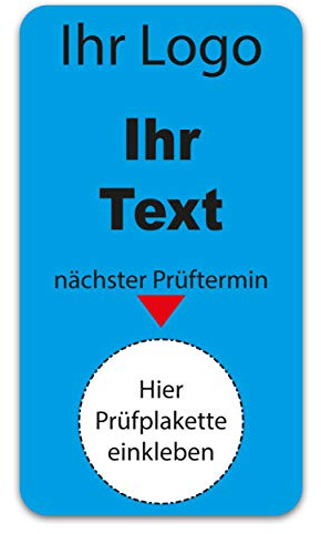 100 Stück Grundplaketten GELB für Prüfplaketten Personalisiert mit Ihrem Logo | 50 x 90 mm