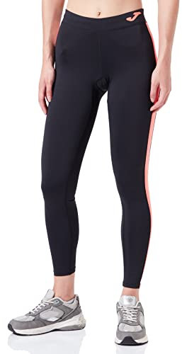 Joma Ascona Collant Femme, Noir/Corail Fluo, XL