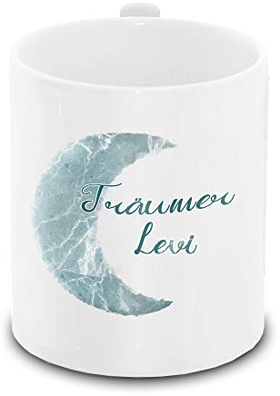 Tasse mit Namen Levi und Träumer-Motiv | Keramik-Tasse