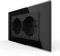 LIVOLO Nero IT Standard Presa a muro doppia presa presa moderna con pannello in vetro temperato, 904203712