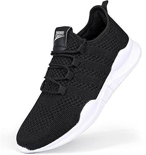 Laufschuhe Herren Turnschuhe Joggingschuhe Leichtgewichts Sneaker Tennisschuhe Fitness Trainingsschuhe Atmungsaktiv Sportschuhe Walking Schuhe Schwarz 43