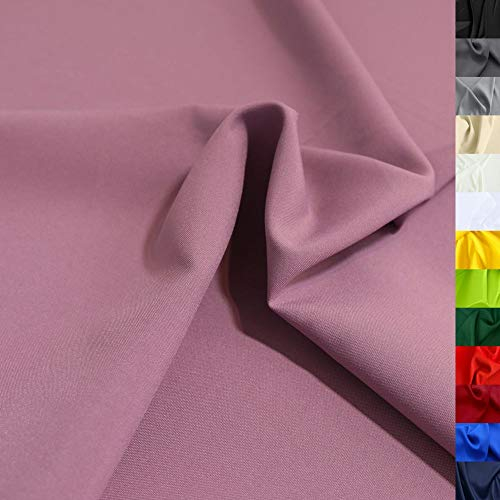 TOLKO 1m Modestoff | Dekostoff universal Stoffe zum Nähen Meterware Dekorieren | Blickdicht, knitterarm | 150cm breit Bekleidungsstoffe Dekostoffe Vorhangstoffe Basteln Patchwork (Alt Rosa)