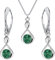 PANDA LUXURY JEWELLERY Schmuckset für Damen Unendlichkeit Ohrringe Silber 925 Hängend Kette mit Anhänger Schmuck Set für Sie mit Kristallen Infinity Halskette Mädchen Geschenk
